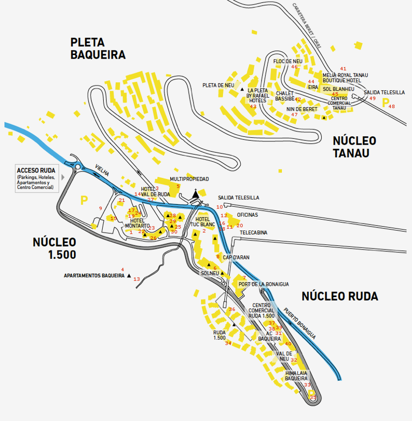 Baqueira Village Map   